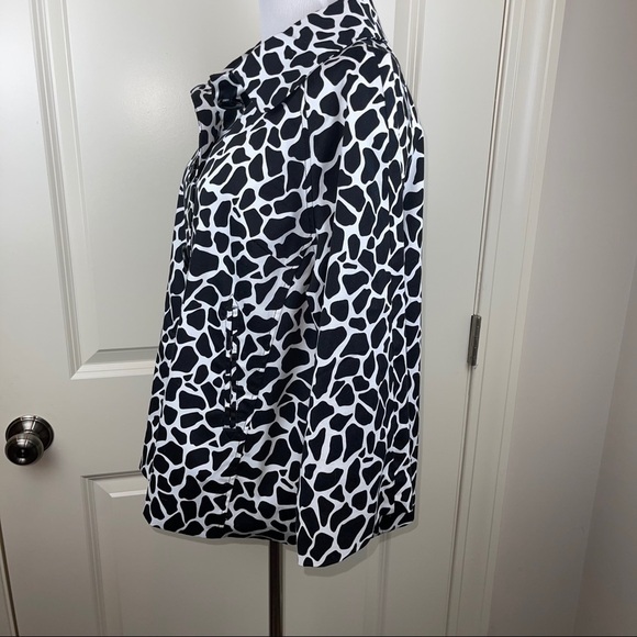 Appraisal Black & White Animal Print Midi Jacket L - Picture 6 of 12